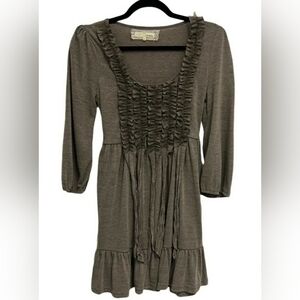Anthropologie A'Reve Long Sleeve Ruffle Dress